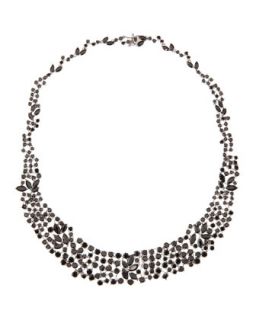 Mini Mosaic Cubic Zirconia Collar Necklace, Black