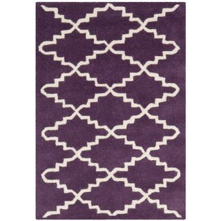 Safavieh Handmade Moroccan Chatham Purple Wool Rug (2 X 3)