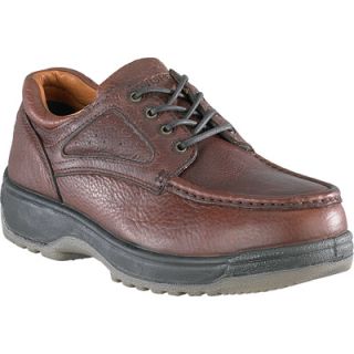 Florsheim Steel Toe Lace Up Oxford Work Shoe   Dark Brown, Size 7 1/2 Extra