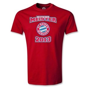 Euro 2012   Bayern Munich 2013 Deutscher Meister T Shirt (Red)