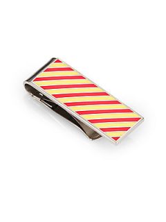 Jack Spade Repp Striped Money Clip   Red Yellow