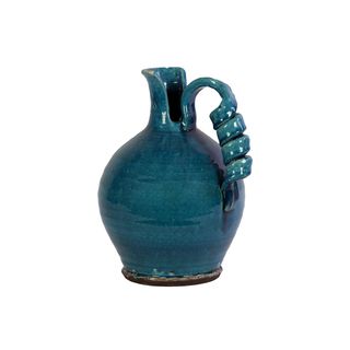 Tuscan Turquoise Ceramic Pitcher Vase (TurquoiseMaterial CeramicSize 13.5 inches high x 11 inches in diameter For decorative purposes onlyDoes not hold waterModel TC76046 13.5 inches high x 11 inches in diameter For decorative purposes onlyDoes not hol