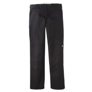 Dickies Mens Relaxed Straight Fit Double Knee Work Pants   Black 36x32