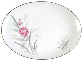 Fine China of Japan Windsor Rose 12 Oval Serving Platter, Fine China Dinnerware