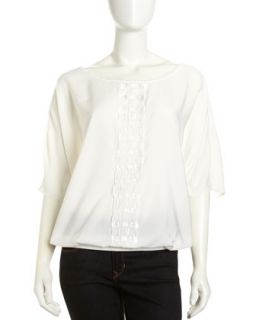 Embroidered Dolman Sleeve Top