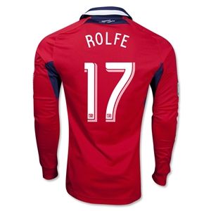 adidas Chicago Fire 2013 ROLFE Authentic LS Primary Soccer Jersey