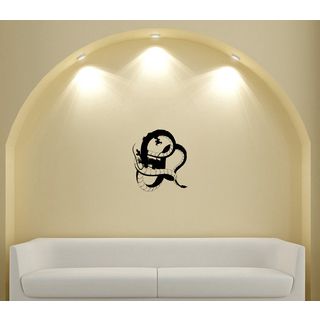 Japanese Dragon Mustache Vinyl Wall Sticker (Glossy blackEasy to applyInstructions includedDimensions 25 inches wide x 35 inches long )