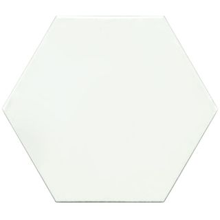 Somertile Hextile Matte White Porcelain Floor And Wall Tile (set Of 14) (WhiteMaterial Porcelain Finish Glazed/ matteDimensions 8 inches long x 7 inches wide x 0.375 inch deepEasy to install Grade 1, first quality porcelain tile for floor and wall useP