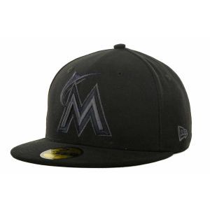Miami Marlins New Era MLB Black Gray Basic 59FIFTY Cap