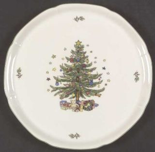 Nikko Happy Holidays Cake Plate, Fine China Dinnerware   Christmas Tree W/Stars&