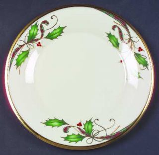 Lenox China Holiday Nouveau Gold Accent Luncheon Plate, Fine China Dinnerware  