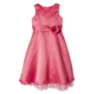 Rosenau Girls Lace Overlay Dressy Dress   8 Coral