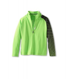 Spyder Kids Mini Linear Web   Dry W.E.B. T Neck F13 Boys Long Sleeve Pullover (Green)