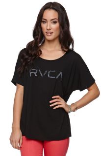 Womens Rvca Tee   Rvca Big Stamp Scoop T Shirt