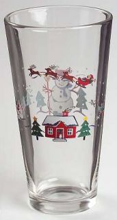 Pfaltzgraff Snow Village 18 Oz Glassware Cooler, Fine China Dinnerware   Snowman