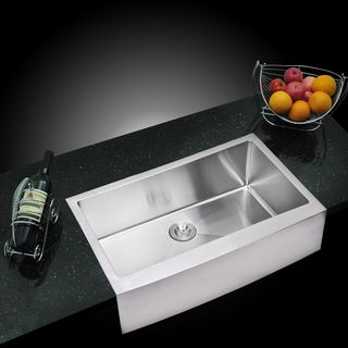 Water Creation Sss as 3622b 36x22 inch Stainless Steel Apron Front Kitchen Sink Set