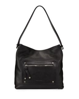 Kamen Slouchy Leather Shoulder Bag, Black