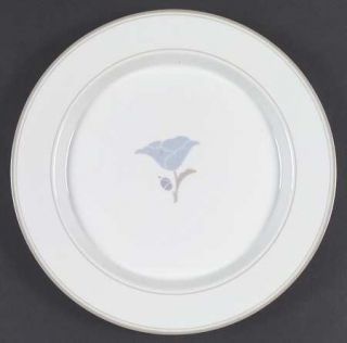 Dansk Dan8 Salad Plate, Fine China Dinnerware   Large & Small Blue  Flowers, Gra