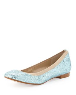 Amira Glitter Flat Shoe, Blue