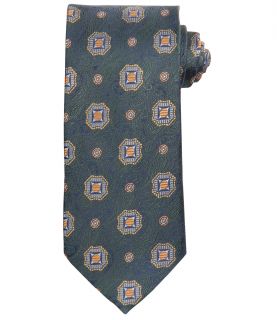 Signature Gold Tapestry with Medallions Tie JoS. A. Bank