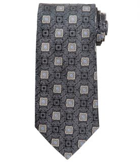Signature Medallion on Ornate Ground Long Tie JoS. A. Bank