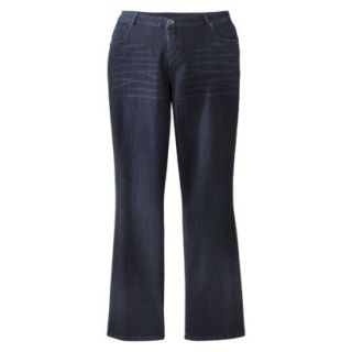 Pure Energy Womens Plus Size Bootcut Denim Jeans   Dark Blue Corazon 14W