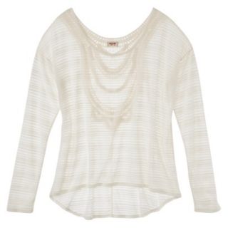 Mossimo Supply Co. Juniors Top with Crochet Detail Back   L