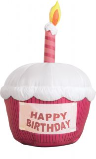 Airblown Inflatable Cupcake   Pink