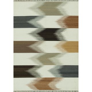 Zahra Hand Woven Natural Wool Rug (76 X 96)