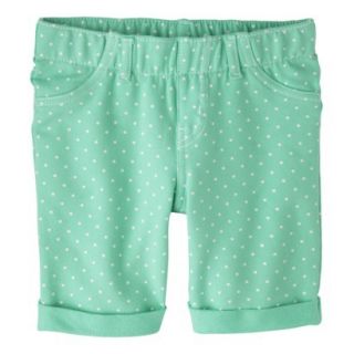 Circo Infant Toddler Girls Polkadot Jegging Bermuda Short   Mint Green 5T