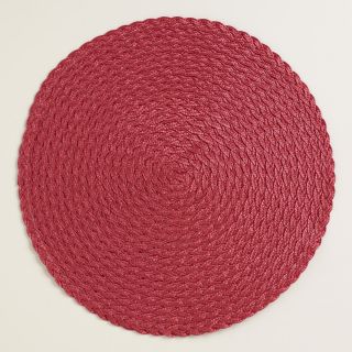 Red Round Braided Placemats, Set of 4   World Market