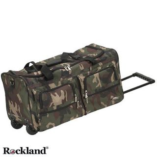 Rockland Camouflage 22 inch Rolling Upright Duffel Bag