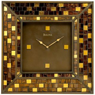 Bulova Alsace Metal and Glass Wall Clock Multicolor   C4105