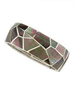 Shattered Mother of Pearl Flat Bangle