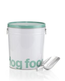 Helvetica Dog Food Storage Canister, Green, Small