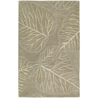 Graffix Leaves Hand tufted Brown Rug (80 X 110)