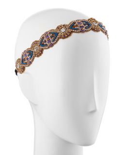 Metallic Beaded Headbands, Crystal