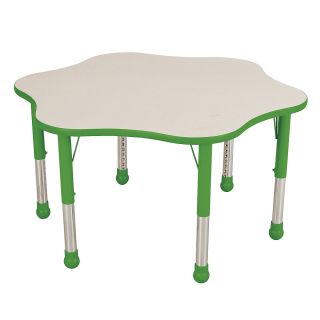 Balt Brite Kids Table   48X48   Flower Table   Green