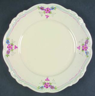 Edelstein Ede31 Dinner Plate, Fine China Dinnerware   Pink,Purple & Blue Flowers