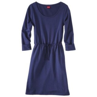 Merona Womens Tie Waist Leisure Dress   Nightfall Blue   L