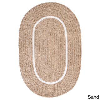 Haven White Border Indoor/ Outdoor Braided Area Rug (3 X 5)