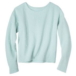 Xhilaration Juniors Textured Sweatshirt   Soft Sage XXL(19)