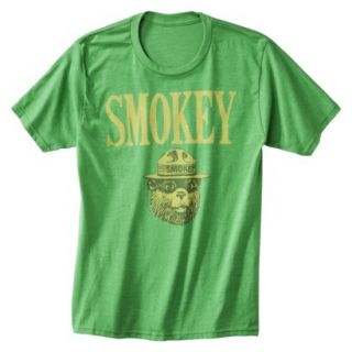 Mens Smokey The Bear Graphic Tee   Green L