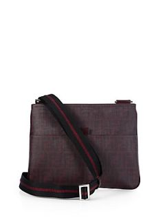 Fendi Small FF Logo Messenger   Bordeaux