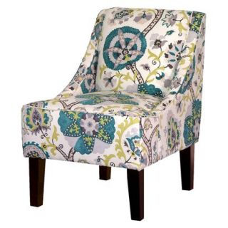 Skyline Accent Chair Upholstered Chair Hudson Swoop Chair   Blue/Green
