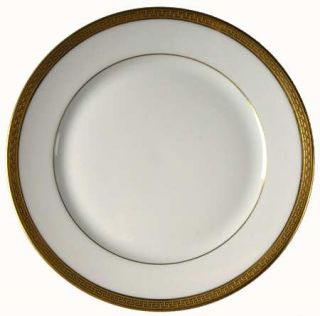 Heinrich   H&C Greek Key Gold Bread & Butter Plate, Fine China Dinnerware   Gold