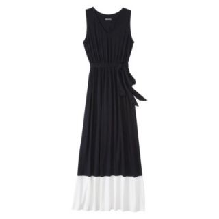 Merona Petites Sleeveless Color block Maxi Dress   Black/Cream XXLP