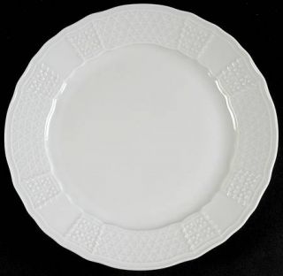 Heinrich   H&C Chateau Weiss Salad Plate, Fine China Dinnerware   All White, Sca