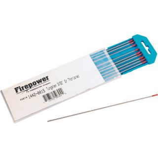 Firepower Thermadyne Tungsten Electrodes   3/32in, 10 Pack, Model T3327GT2