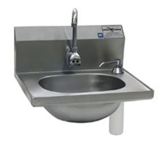 Eagle Group Wall Mount Hand Sink   Gooseneck Spout, 14.81x19.87x12.75, Stainless